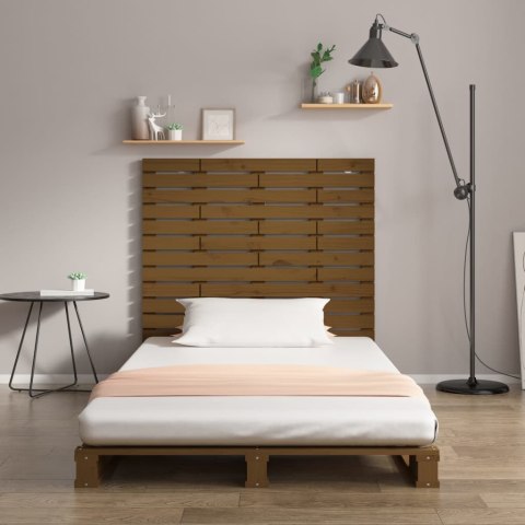 Wezgłowie łóżka, miodowy brąz, 106x3x91,5 cm, drewno sosnowe