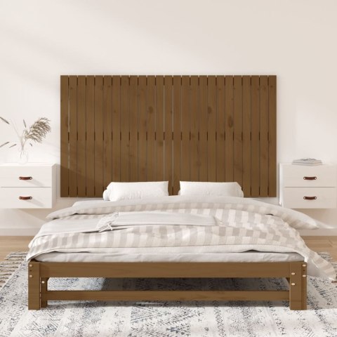 Wezgłowie łóżka, miodowy brąz, 159,5x3x90 cm, drewno sosnowe
