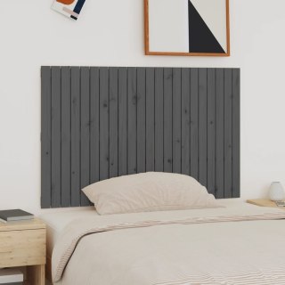 Wezgłowie łóżka, szare, 140x3x90 cm, lite drewno sosnowe