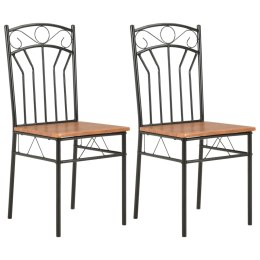 Krzesła do jadalni, 2 szt., brązowe, MDF