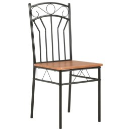 Krzesła do jadalni, 2 szt., brązowe, MDF