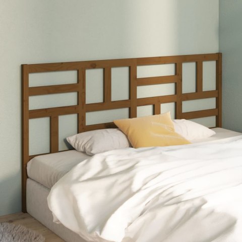 Wezgłowie łóżka, miodowy brąz 206x4x104 cm, lite drewno sosnowe