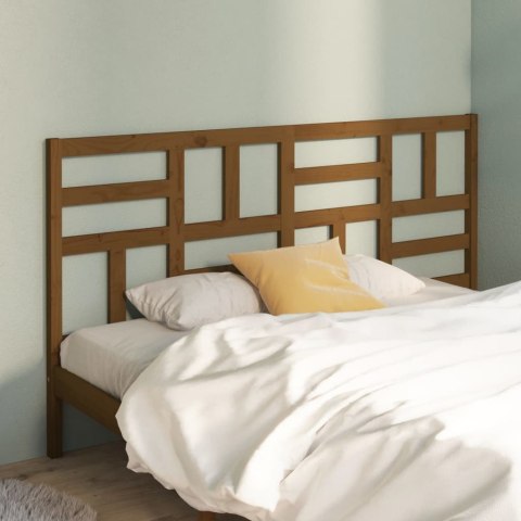 Wezgłowie łóżka, miodowy brąz 206x4x104 cm, lite drewno sosnowe