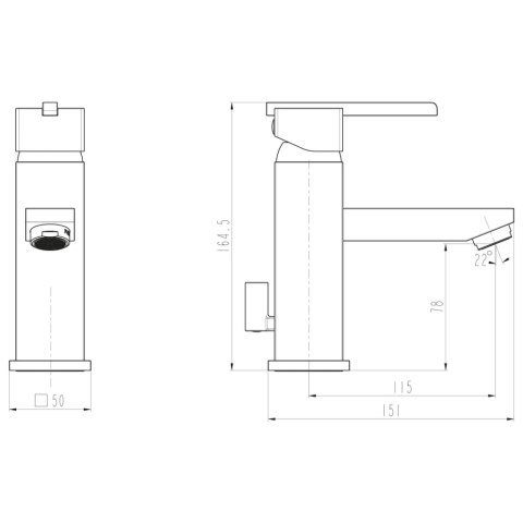 SCHÜTTE Bateria umywalkowa FROG z mieszaczem, chromowa