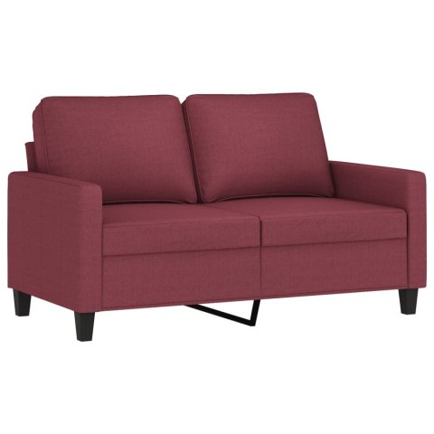 Sofa 2-osobowa, winna czerwień, 120 cm, tapicerowana tkaniną