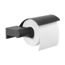 Tiger Uchwyt na papier toaletowy Bold, matowy czarny, z klapką