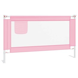 Barierka do łóżeczka dziecięcego, różowa, 140x25 cm, tkanina