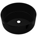 Umywalka ceramiczna, okrągła, 40 x 15 cm, czarna