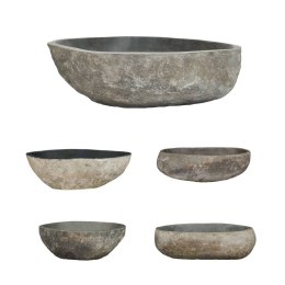 Umywalka z kamienia rzecznego, owalna, 45-53 cm