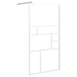 Ścianka prysznicowa, 100x195 cm, szkło ESG, biała