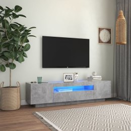Szafka TV z oświetleniem LED, szarość betonu, 160x35x40 cm