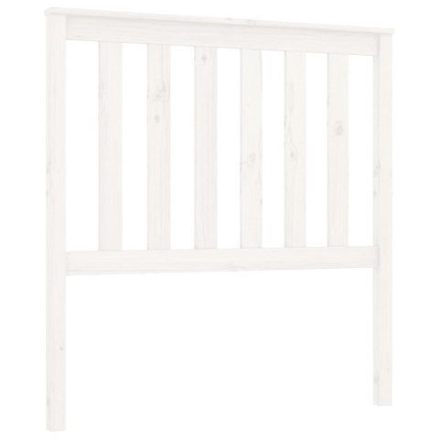 Wezgłowie łóżka, białe, 96x6x101 cm, lite drewno sosnowe