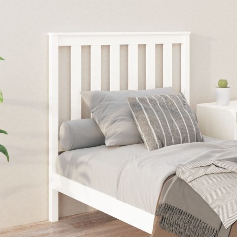 Wezgłowie łóżka, białe, 96x6x101 cm, lite drewno sosnowe