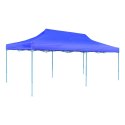 Niebieski namiot imprezowy, rozkładany, 3 x 6 m