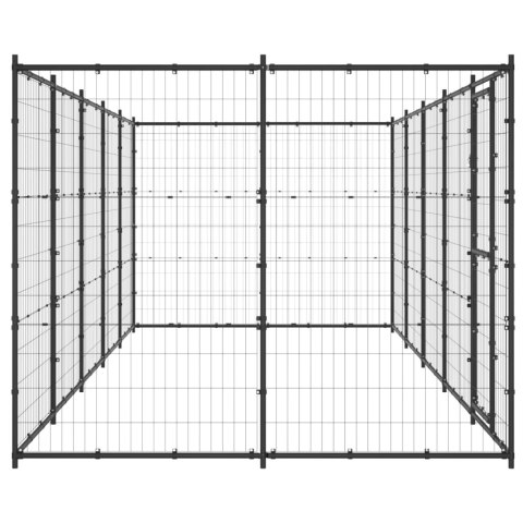 Kojec zewnętrzny dla psa, stalowy, 12,1 m²