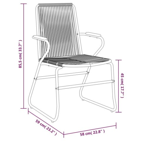 9-częściowy zestaw mebli ogrodowych, czarny, rattan PVC