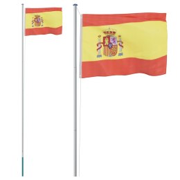 Flaga Hiszpanii z masztem, 6,23 m, aluminium