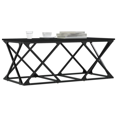 Stolik kawowy, czarny, 100x49x40 cm, materiał drewnopochodny