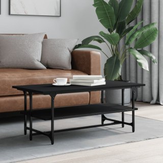 Stolik kawowy, czarny, 100x50x40 cm, materiał drewnopochodny