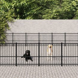 Kojec dla psa na zewnątrz, stalowy, 39,52 m²