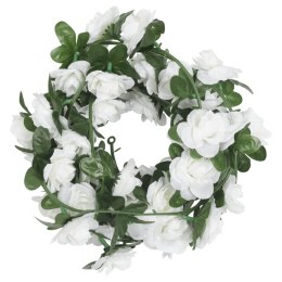 Sztuczne girlandy kwiatowe, 6 szt., białe, 240 cm