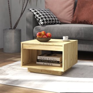 Stolik kawowy, 50x50x33,5 cm, lite drewno sosnowe