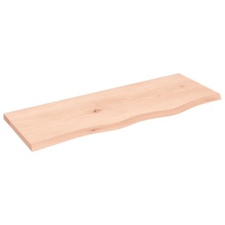 Półka, 80x30x2 cm, surowe lite drewno dębowe
