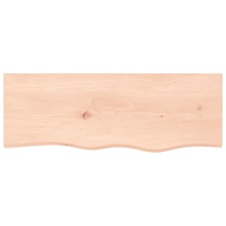 Półka, 80x30x2 cm, surowe lite drewno dębowe