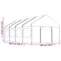 Namiot ogrodowy z dachem, biały, 8,92x4,08x3,22 m, polietylen