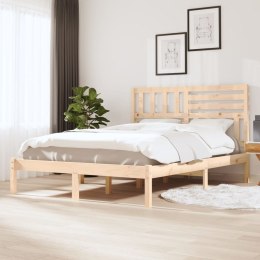 Rama łóżka, 135x190 cm, lite drewno sosnowe