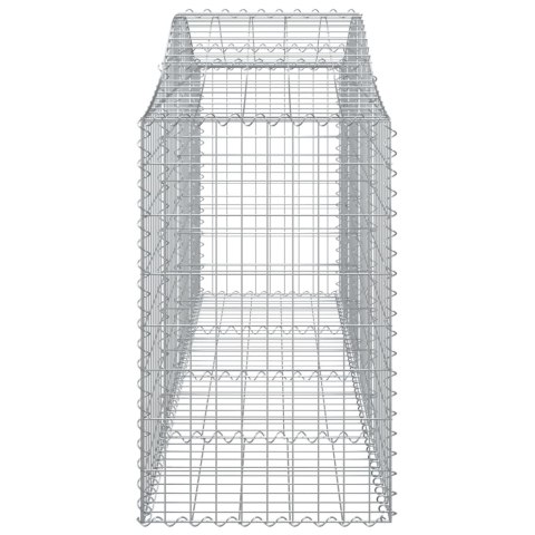 Kosze gabionowe, 40 szt, 200x50x80/100 cm, galwanizowane żelazo