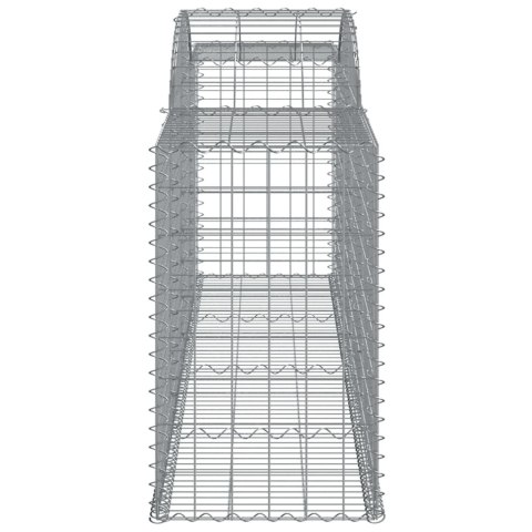 Kosze gabionowe, 17 szt, 300x50x80/100 cm, galwanizowane żelazo