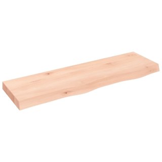 Półka, 100x30x(2-6) cm, surowe lite drewno dębowe