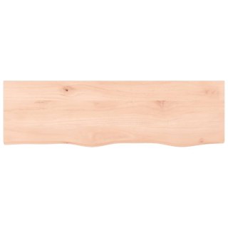 Półka, 100x30x(2-6) cm, surowe lite drewno dębowe