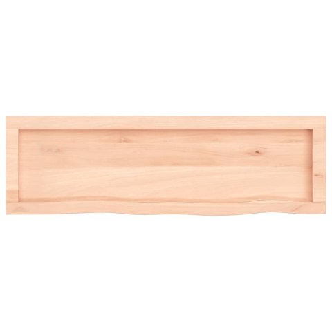 Półka, 100x30x(2-6) cm, surowe lite drewno dębowe