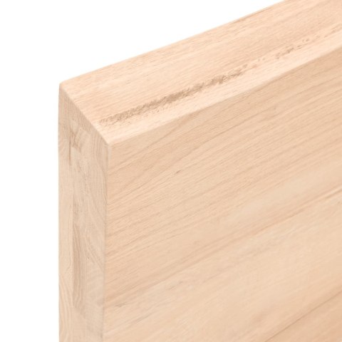 Półka, 100x30x(2-6) cm, surowe lite drewno dębowe