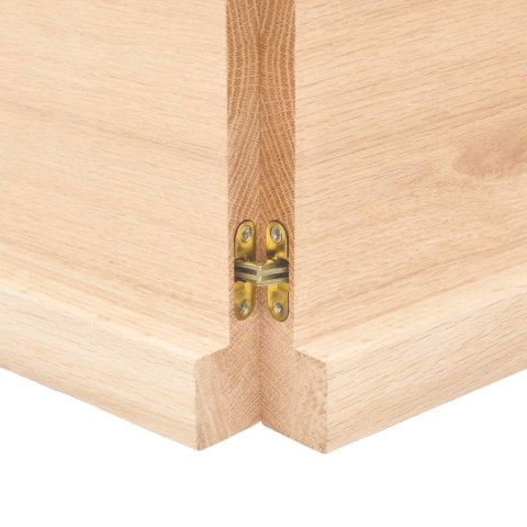 Półka, 120x50x(2-4) cm, surowe lite drewno dębowe