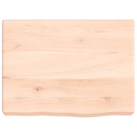Półka, 40x30x(2-6) cm, surowe lite drewno dębowe