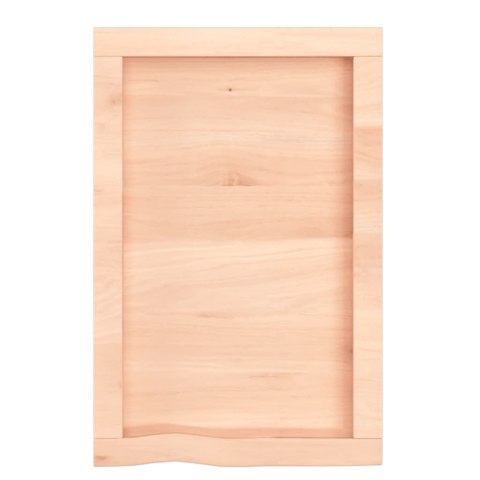 Półka, 40x60x(2-6) cm, surowe lite drewno dębowe