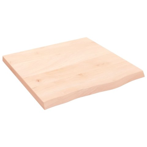 Półka, 60x60x(2-4) cm, surowe lite drewno dębowe