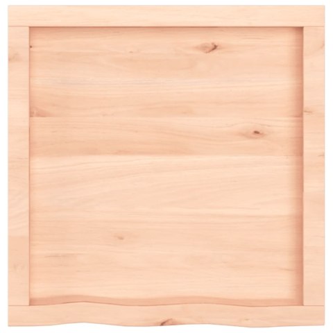 Półka, 60x60x(2-4) cm, surowe lite drewno dębowe