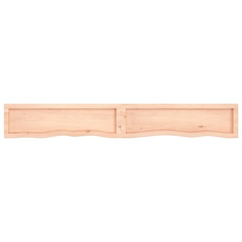 Półka, 200x30x(2-6) cm, surowe lite drewno dębowe