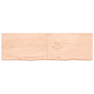 Półka, 200x60x(2-6) cm, surowe lite drewno dębowe