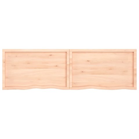 Półka, 200x60x(2-6) cm, surowe lite drewno dębowe