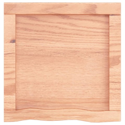 Półka, brązowa, 40x40x(2-4) cm, lakierowane lite drewno dębowe