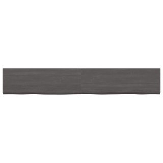 Półka, ciemnobrązowa, 180x40x(2-4) cm, wykończone drewno dębowe
