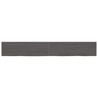 Półka, ciemnobrązowa, 200x30x(2-4) cm, wykończone drewno dębowe