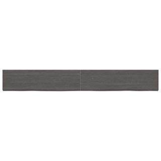 Półka, ciemnobrązowa, 220x30x(2-4) cm, wykończone drewno dębowe
