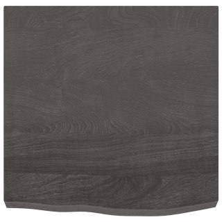 Półka, ciemnobrązowa, 60x60x(2-6) cm, wykończone drewno dębowe