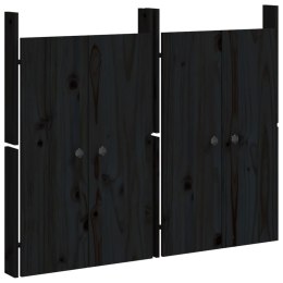 Drzwi szafki kuchennej na zewnątrz, 2 szt., czarne, 50x9x82 cm